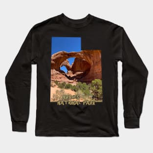 Utah State Outline (Arches National Park) Long Sleeve T-Shirt